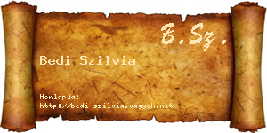 Bedi Szilvia névjegykártya